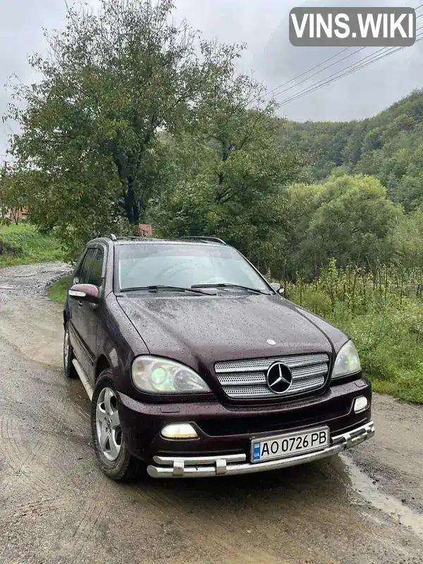 Позашляховик / Кросовер Mercedes-Benz M-Class 2002 2.7 л. Автомат обл. Закарпатська, Хуст - Фото 1/9