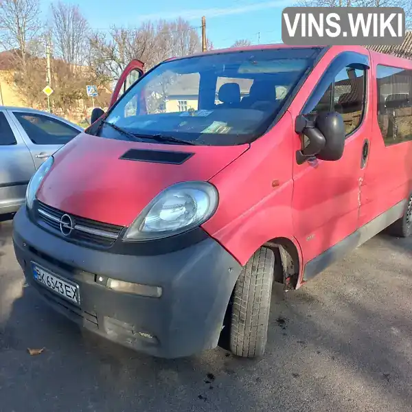 Мінівен Opel Vivaro 2001 1.9 л. Ручна / Механіка обл. Рівненська, Костопіль - Фото 1/5