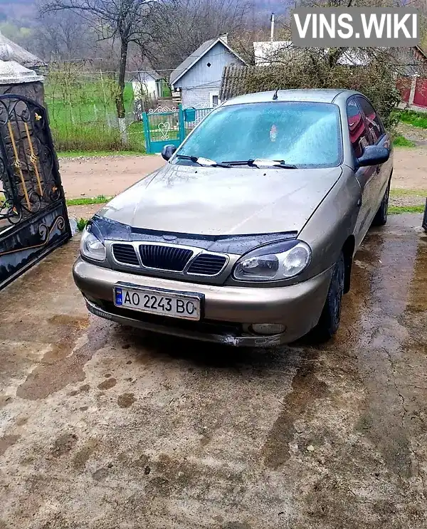 Седан Daewoo Lanos 2003 1.3 л. Ручна / Механіка обл. Закарпатська, Тячів - Фото 1/7