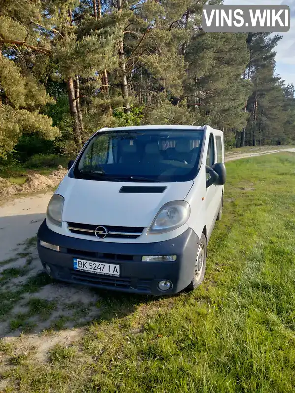 Мінівен Opel Vivaro 2003 1.9 л. Ручна / Механіка обл. Рівненська, Володимирець - Фото 1/11