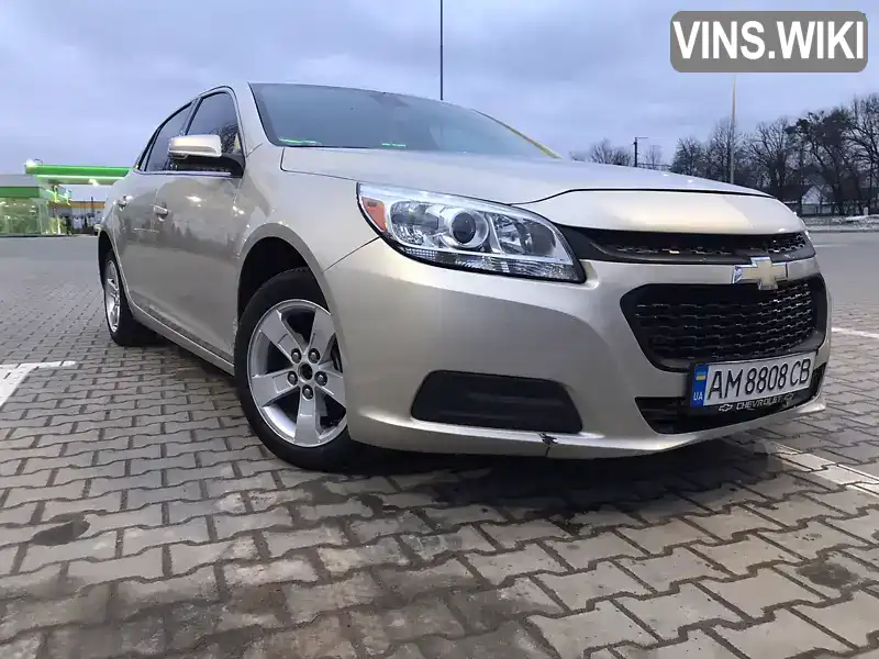 Седан Chevrolet Malibu 2015 2.5 л. Автомат обл. Житомирська, Житомир - Фото 1/13