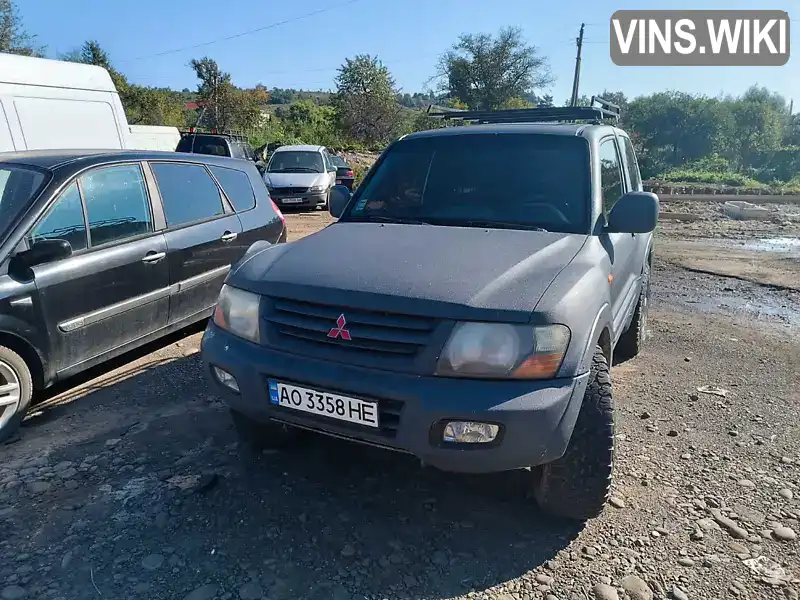 Внедорожник / Кроссовер Mitsubishi Pajero 2002 3.2 л. Ручная / Механика обл. Закарпатская, Ужгород - Фото 1/14