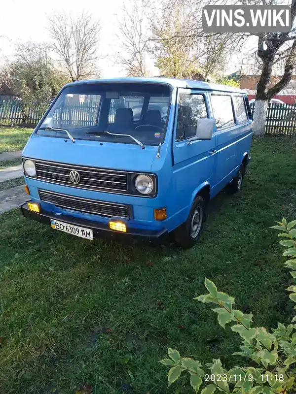 Минивэн Volkswagen Transporter 1988 1.6 л. Ручная / Механика обл. Тернопольская, Борщев - Фото 1/12