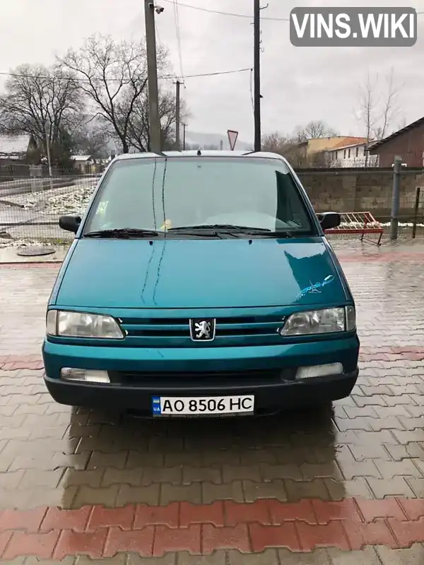 Минивэн Peugeot 806 1997 2.09 л. Ручная / Механика обл. Закарпатская, Рахов - Фото 1/16