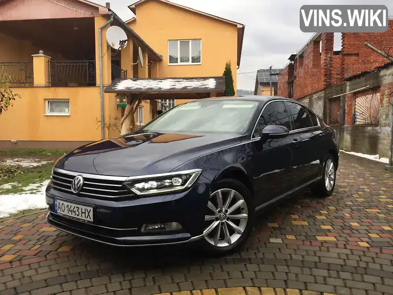 Седан Volkswagen Passat 2017 2 л. обл. Закарпатская, Мукачево - Фото 1/18