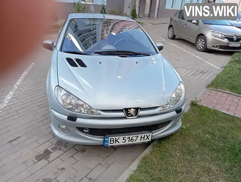 Кабріолет Peugeot 206 2004 2 л. Ручна / Механіка обл. Рівненська, Рівне - Фото 1/9