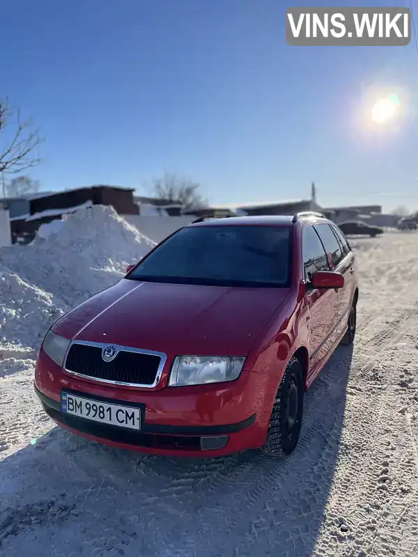 Универсал Skoda Fabia 2001 1.39 л. Ручная / Механика обл. Сумская, Сумы - Фото 1/17