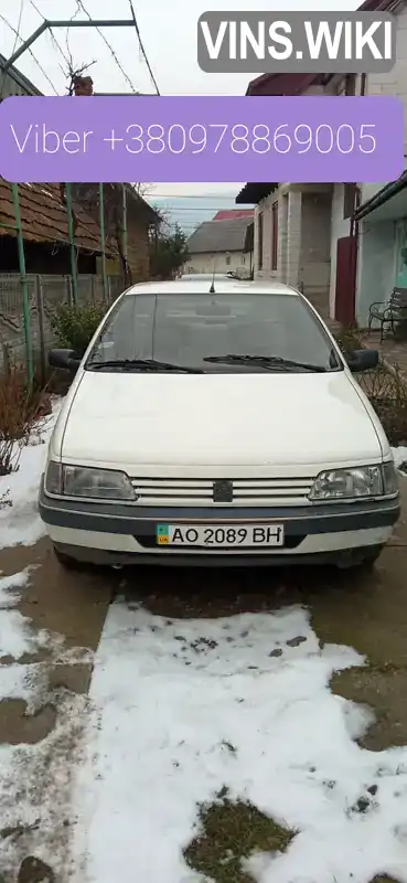 Седан Peugeot 405 1992 1.6 л. Ручная / Механика обл. Закарпатская, Тячев - Фото 1/9