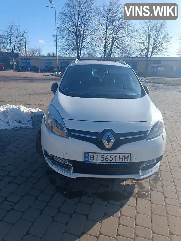 Мінівен Renault Grand Scenic 2014 1.46 л. Автомат обл. Полтавська, Полтава - Фото 1/8