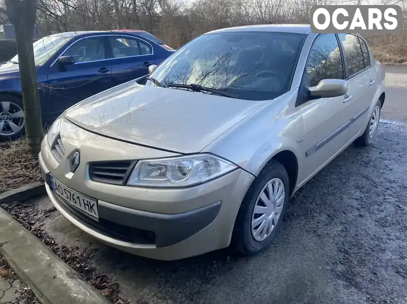 Седан Renault Megane 2006 1.6 л. Ручна / Механіка обл. Закарпатська, Ужгород - Фото 1/7