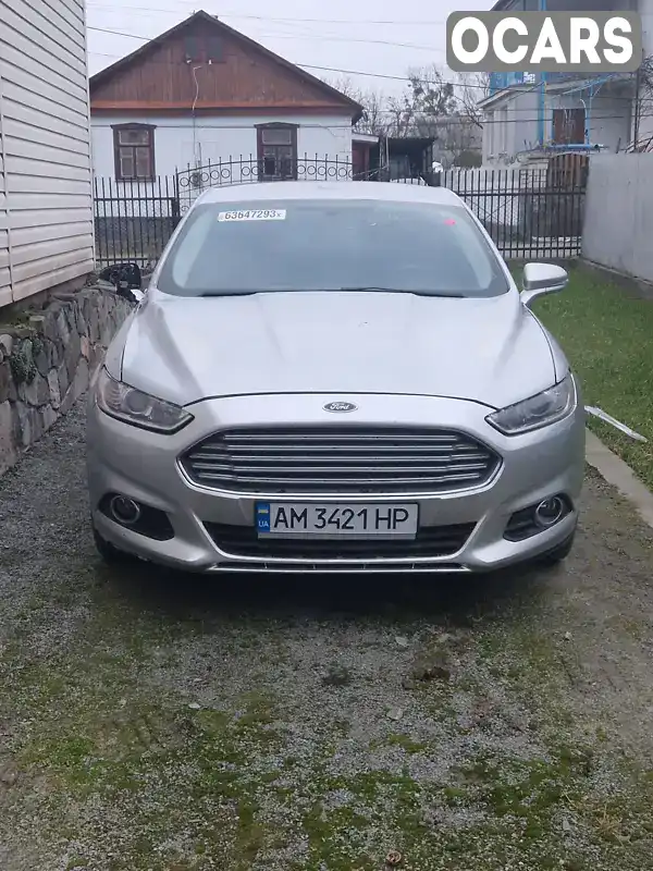 Седан Ford Fusion 2016 2 л. Автомат обл. Житомирська, Звягель - Фото 1/17