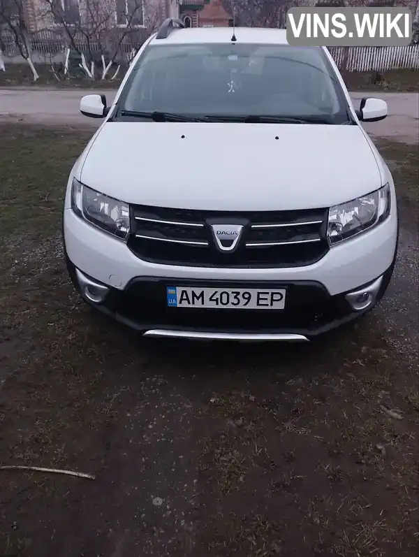 Хетчбек Dacia Sandero 2014 0.9 л. обл. Житомирська, Любар - Фото 1/9