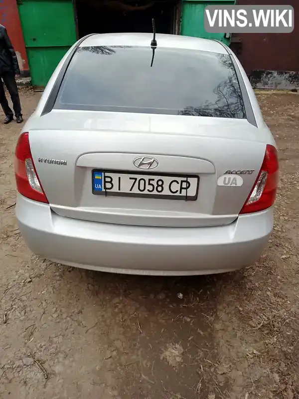 Седан Hyundai Accent 2008 1.4 л. Ручна / Механіка обл. Полтавська, Полтава - Фото 1/9