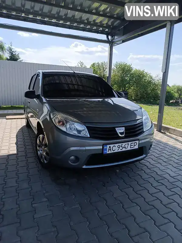 Хетчбек Dacia Sandero 2009 1.39 л. Ручна / Механіка обл. Волинська, Луцьк - Фото 1/15