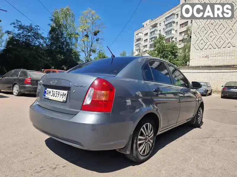 Седан Hyundai Accent 2008 1.4 л. Ручная / Механика обл. Житомирская, Житомир - Фото 1/17