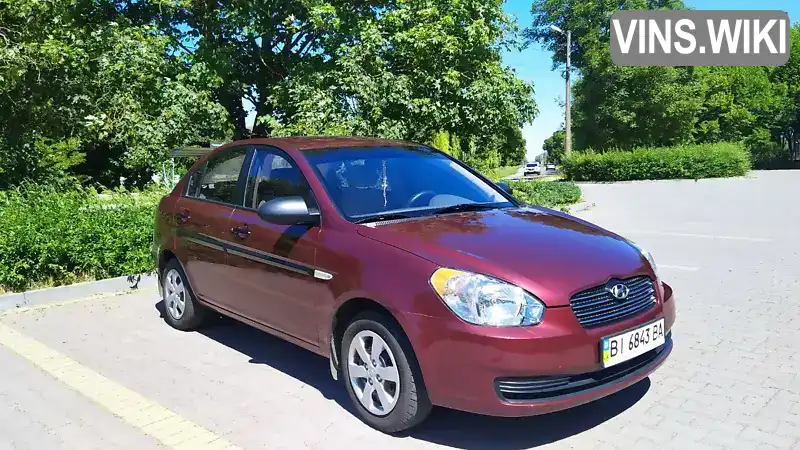 Седан Hyundai Accent 2008 1.4 л. Ручна / Механіка обл. Полтавська, Миргород - Фото 1/8