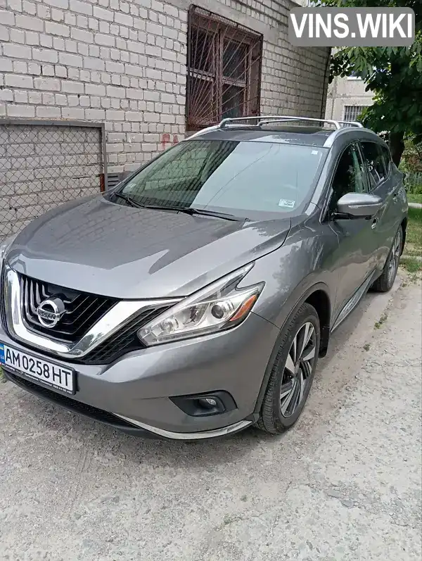 Позашляховик / Кросовер Nissan Murano 2015 3.5 л. Автомат обл. Житомирська, Житомир - Фото 1/16