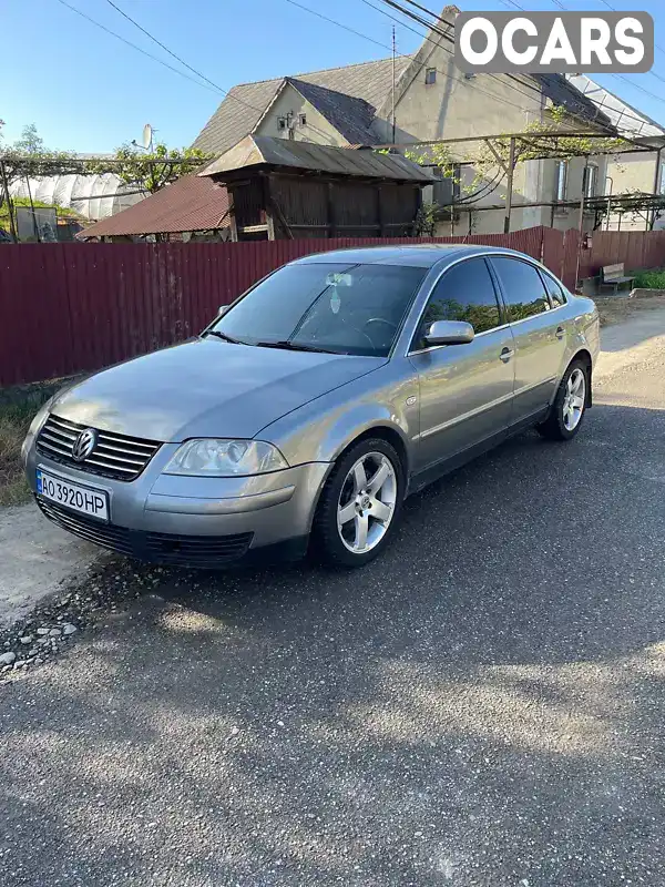 Седан Volkswagen Passat 2001 1.9 л. Ручна / Механіка обл. Закарпатська, Виноградів - Фото 1/10