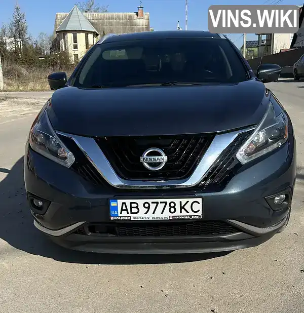 Позашляховик / Кросовер Nissan Murano 2018 3.5 л. Варіатор обл. Вінницька, Вінниця - Фото 1/11