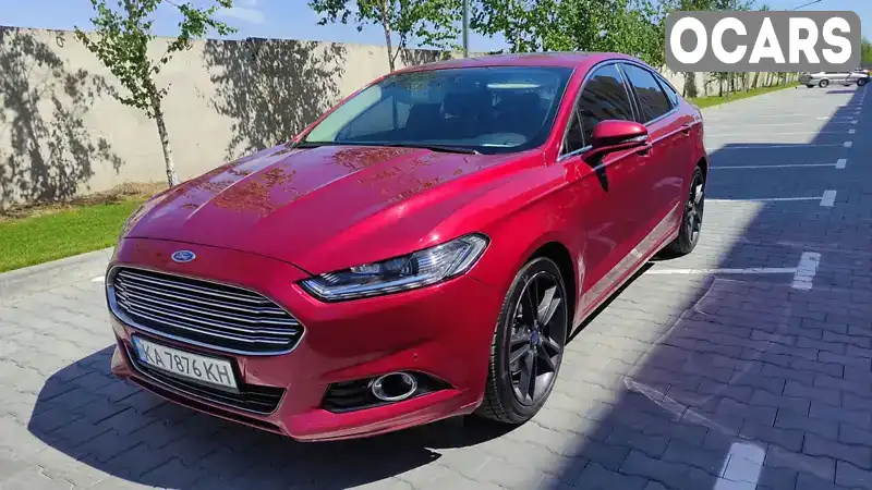 Седан Ford Fusion 2014 2 л. Автомат обл. Київська, Вишневе - Фото 1/21