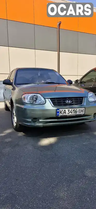 Седан Hyundai Accent 2004 1.34 л. Автомат обл. Київська, Київ - Фото 1/11