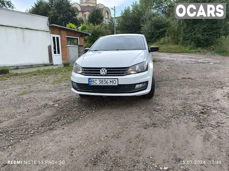 Седан Volkswagen Polo 2017 1.6 л. Ручна / Механіка обл. Львівська, location.city.kulykiv - Фото 1/18