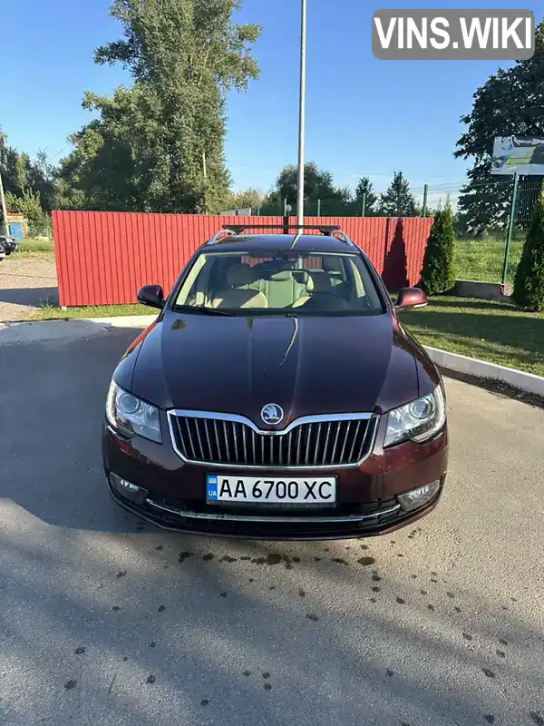 Універсал Skoda Superb 2013 1.97 л. Автомат обл. Київська, Вишневе - Фото 1/21