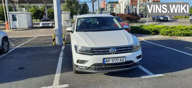 Позашляховик / Кросовер Volkswagen Tiguan 2019 1.98 л. Робот обл. Запорізька, Запоріжжя - Фото 1/21