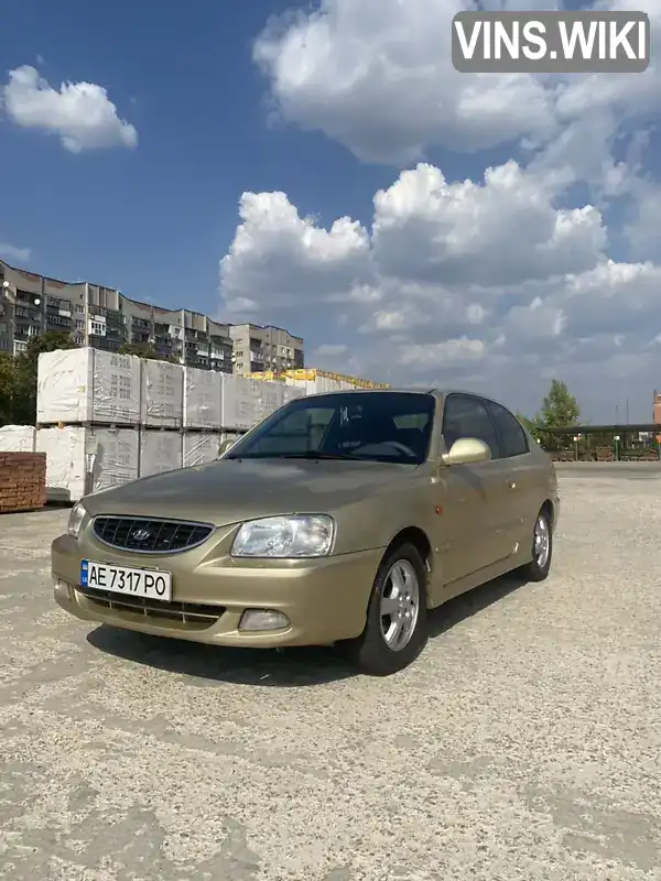 Ліфтбек Hyundai Accent 2002 1.5 л. Ручна / Механіка обл. Дніпропетровська, Нікополь - Фото 1/9