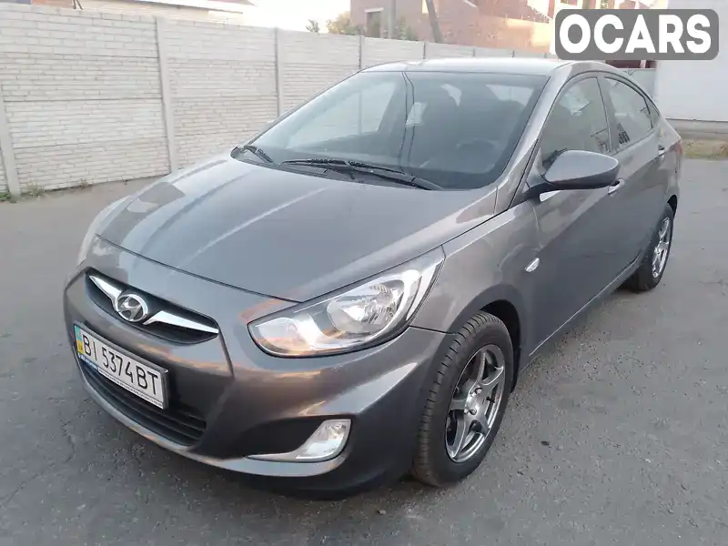 Седан Hyundai Accent 2013 1.4 л. Ручна / Механіка обл. Полтавська, Кременчук - Фото 1/21