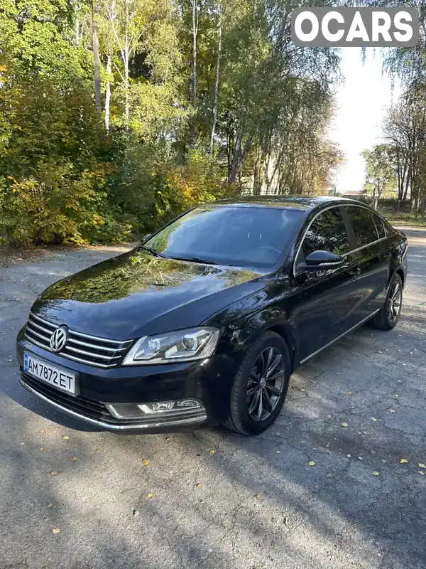 Седан Volkswagen Passat 2012 1.98 л. Автомат обл. Житомирська, Звягель - Фото 1/21