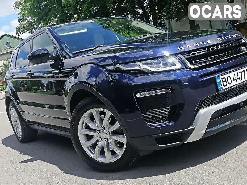 Позашляховик / Кросовер Land Rover Range Rover Evoque 2018 2 л. обл. Тернопільська, Бучач - Фото 1/21