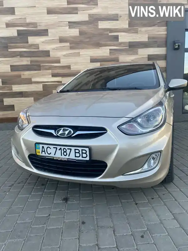 Седан Hyundai Accent 2011 1.4 л. Ручна / Механіка обл. Волинська, location.city.volodymyr - Фото 1/14