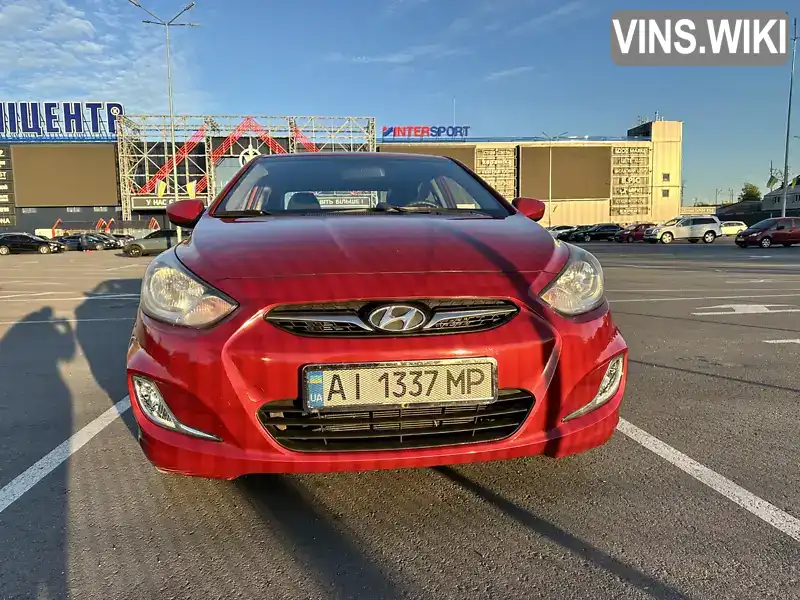 Седан Hyundai Accent 2012 1.4 л. Ручна / Механіка обл. Київська, Київ - Фото 1/15