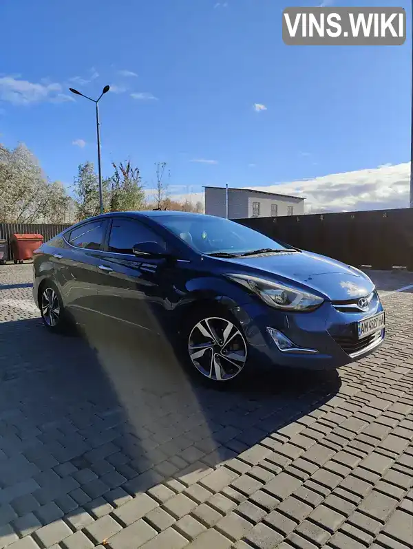 Седан Hyundai Elantra 2014 1.8 л. Автомат обл. Житомирская, Звягель - Фото 1/19