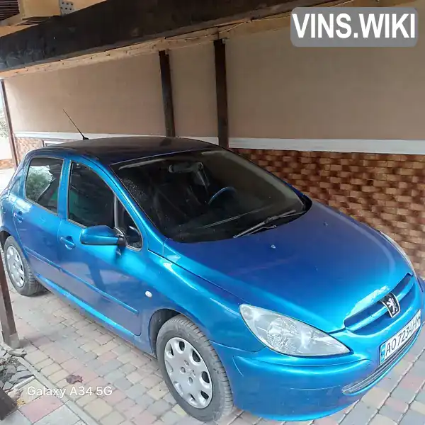 Хетчбек Peugeot 307 2001 2 л. Ручна / Механіка обл. Закарпатська, Ужгород - Фото 1/15