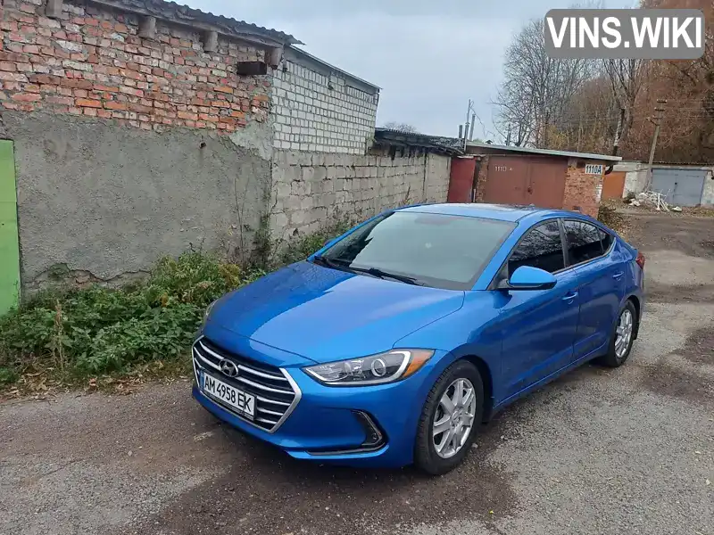 Седан Hyundai Elantra 2017 2 л. Автомат обл. Житомирская, Житомир - Фото 1/20