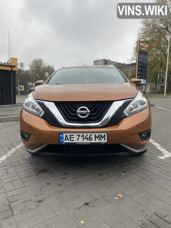 5N1AZ2MH5HN125091 Nissan Murano 2016 Позашляховик / Кросовер 3.5 л. Фото 2