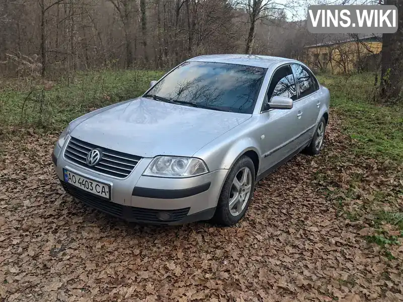 Седан Volkswagen Passat 2003 1.9 л. Ручна / Механіка обл. Закарпатська, Іршава - Фото 1/10