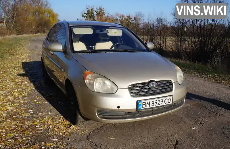 Седан Hyundai Accent 2008 1.4 л. Ручна / Механіка обл. Сумська, Охтирка - Фото 1/20