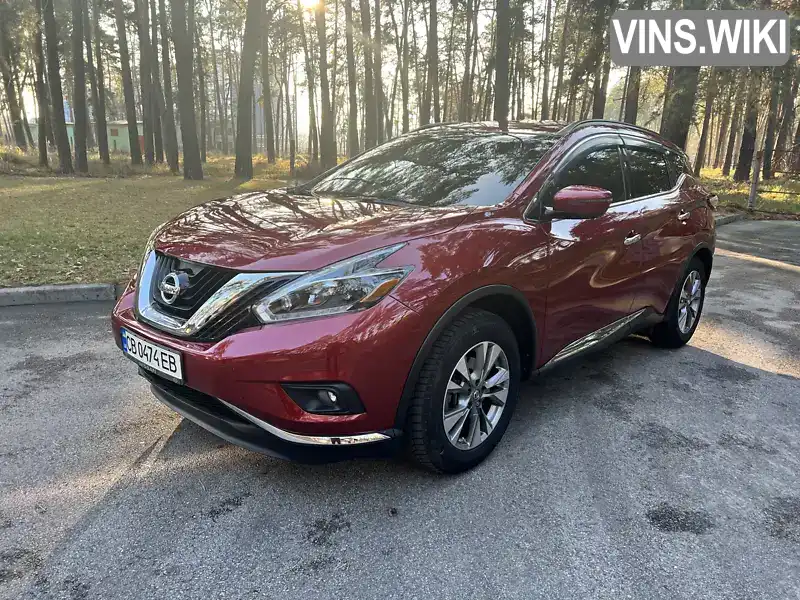 Позашляховик / Кросовер Nissan Murano 2018 3.5 л. Автомат обл. Чернігівська, Чернігів - Фото 1/21