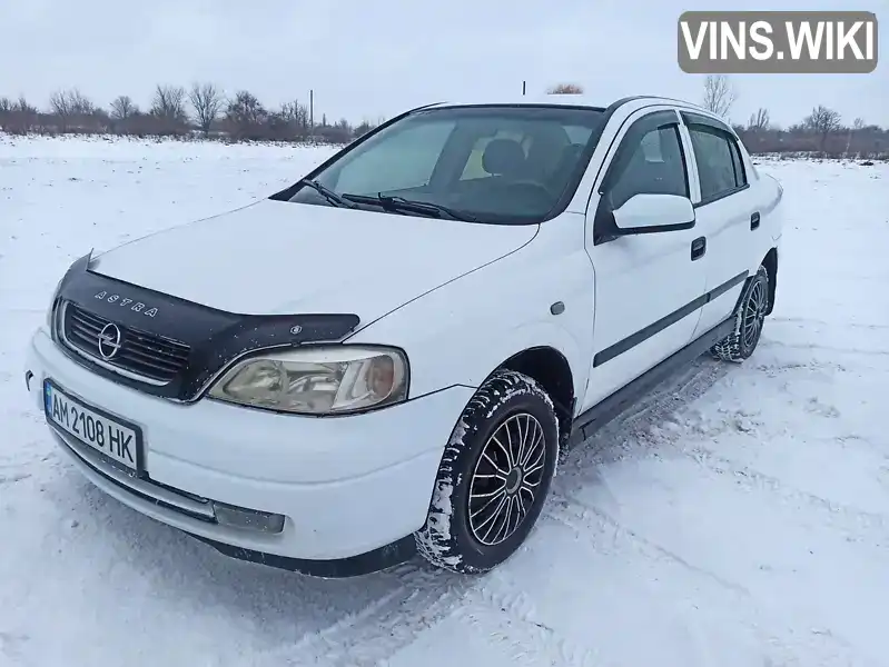 Седан Opel Astra 2002 1.6 л. Ручна / Механіка обл. Житомирська, Бердичів - Фото 1/13