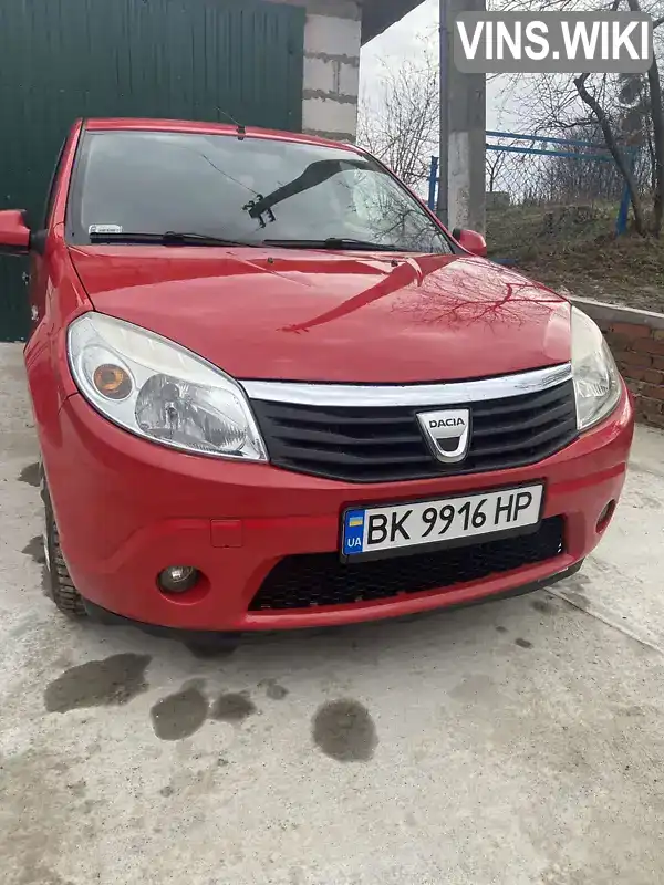 Хетчбек Dacia Sandero 2009 1.39 л. Ручна / Механіка обл. Рівненська, Здолбунів - Фото 1/11