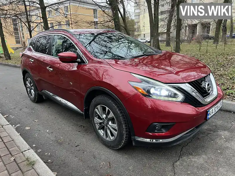 Позашляховик / Кросовер Nissan Murano 2018 3.5 л. Варіатор обл. Київська, Київ - Фото 1/20