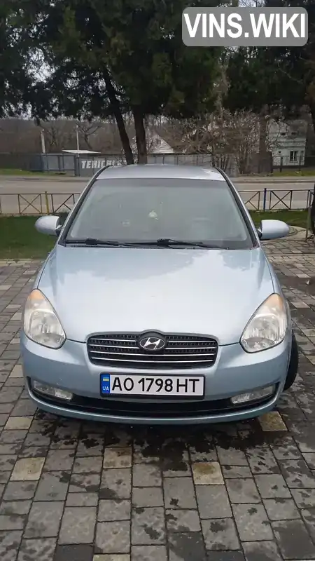 Седан Hyundai Accent 2007 1.49 л. Ручна / Механіка обл. Закарпатська, Ужгород - Фото 1/8