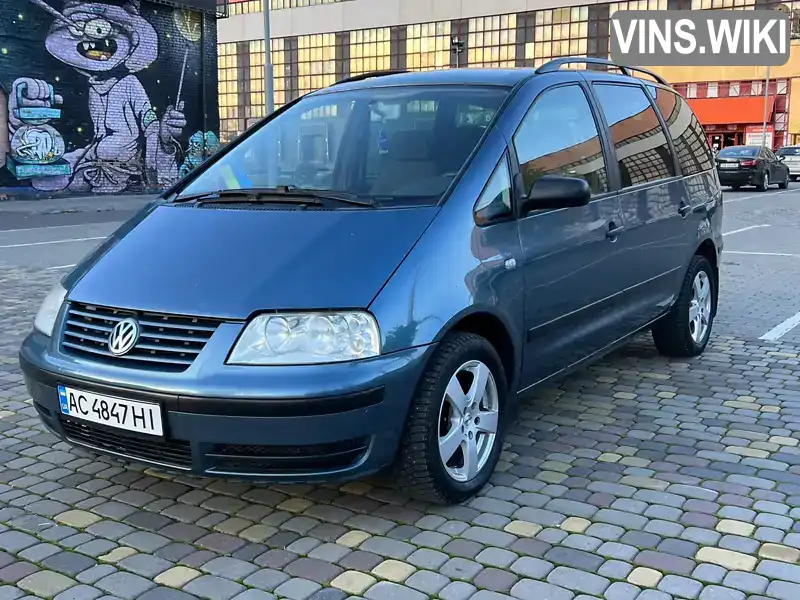 Минивэн Volkswagen Sharan 2000 1.9 л. Ручная / Механика обл. Волынская, location.city.volodymyr - Фото 1/21