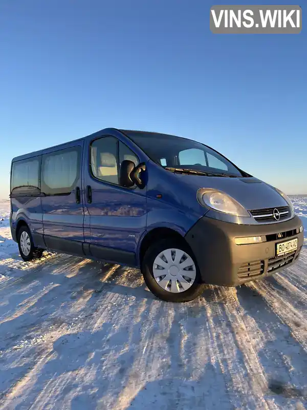 Мікровен Opel Vivaro 2003 1.9 л. Ручна / Механіка обл. Тернопільська, Тернопіль - Фото 1/21