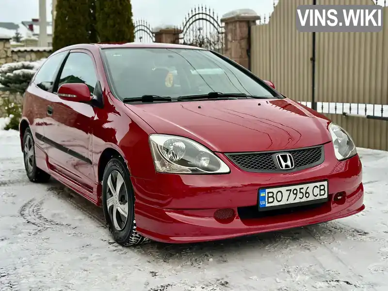 Хетчбек Honda Civic 2003 1.4 л. Автомат обл. Тернопільська, Тернопіль - Фото 1/21