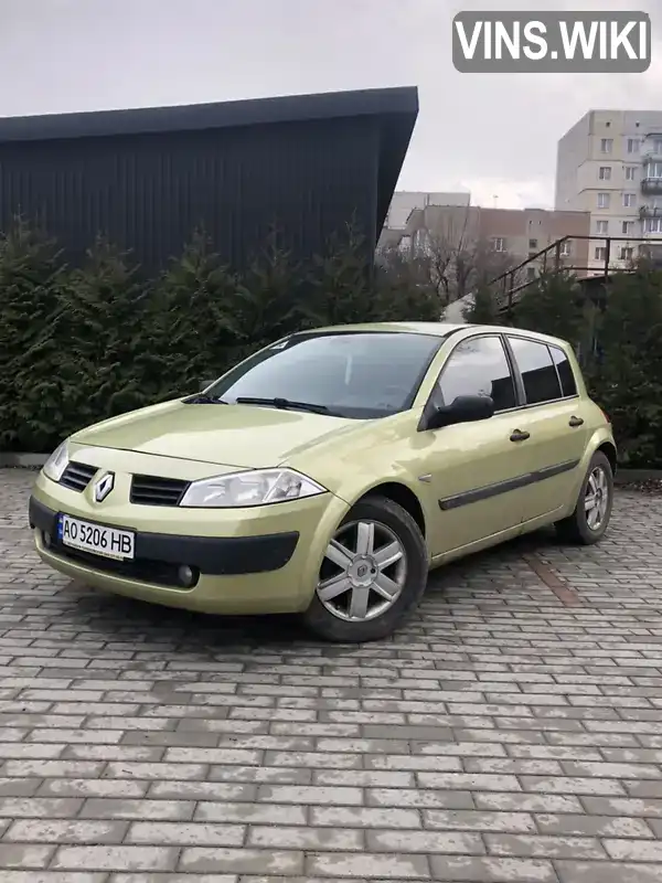 Хетчбек Renault Megane 2004 1.6 л. Ручна / Механіка обл. Закарпатська, Ужгород - Фото 1/16