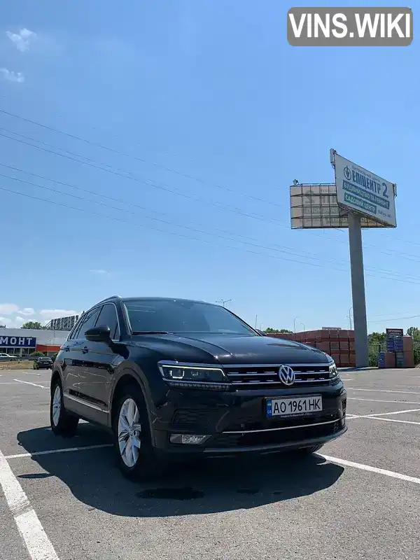 Позашляховик / Кросовер Volkswagen Tiguan 2019 1.97 л. Автомат обл. Закарпатська, Ужгород - Фото 1/21